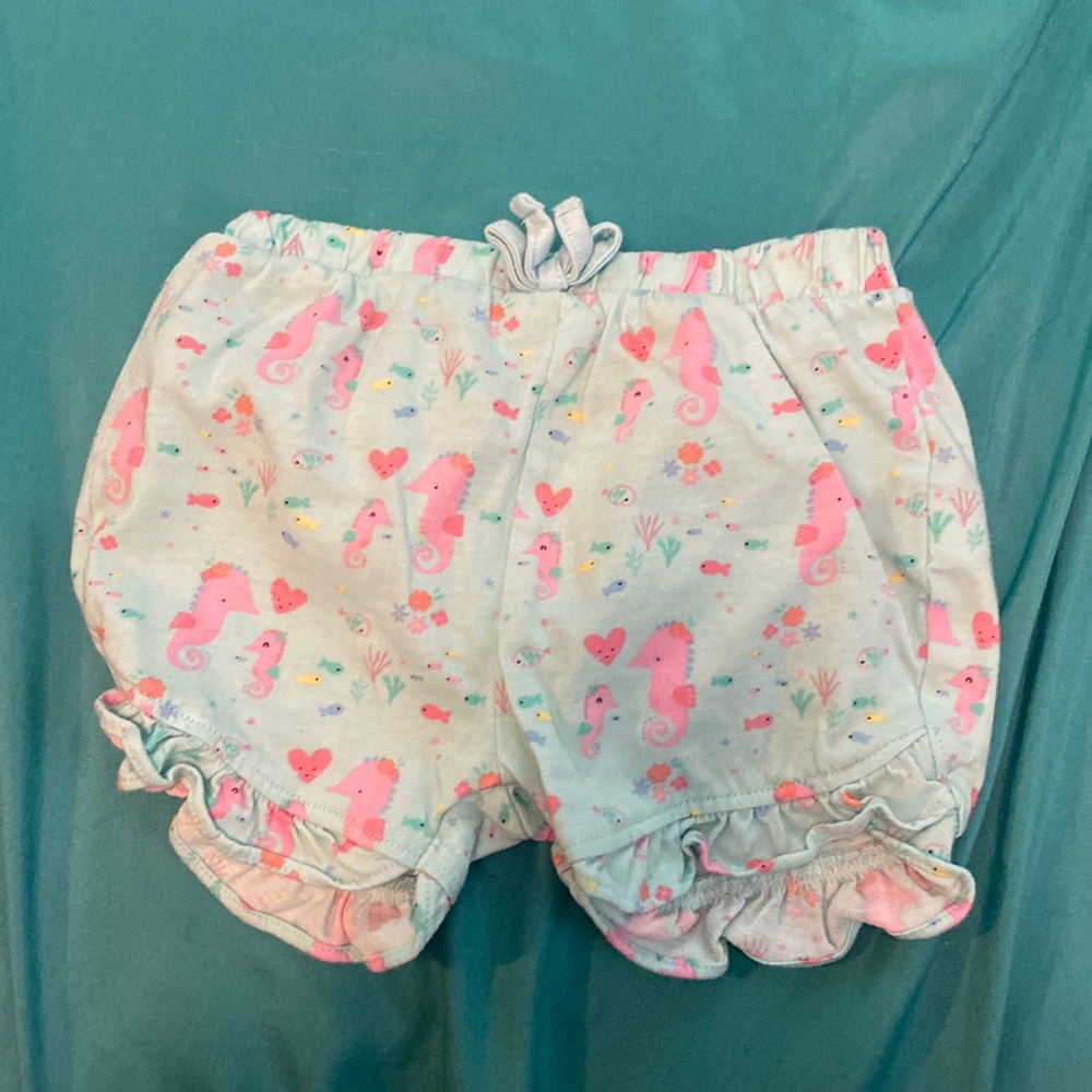 Girl seahorse shorts, size 18-24months